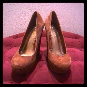 Chestnut Suede Wedges